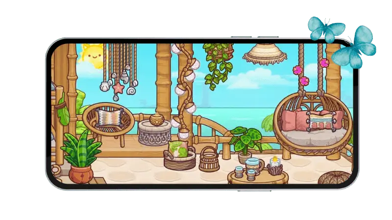 Download Avatar World Mod APK Create, Explore & Customize Freely 19 Scenic beach home in Avatar World Apk city life gameplay