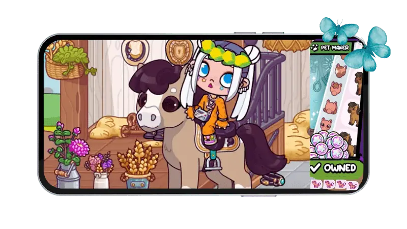 Download Avatar World Mod APK Create, Explore & Customize Freely 21 Avatar enjoying horseback ride in Pazu Avatar World Apk countryside