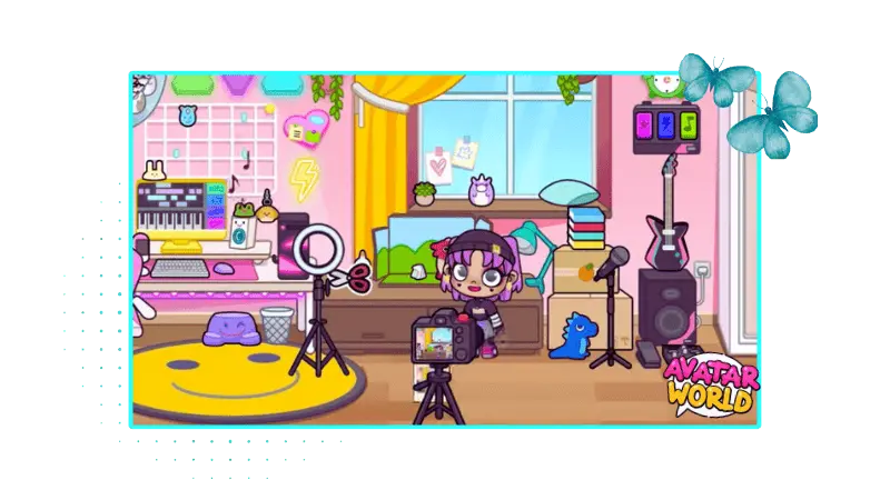 Download Avatar World Mod APK Create, Explore & Customize Freely 30 Avatar recording videos and taking pictures freely in music studio without restrictions in Avatar World Mod Apk