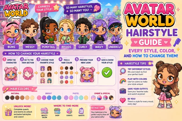 Avatar World Hairstyle Guide