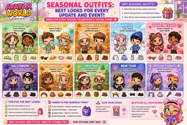 Avatar World Seasonal Outfits