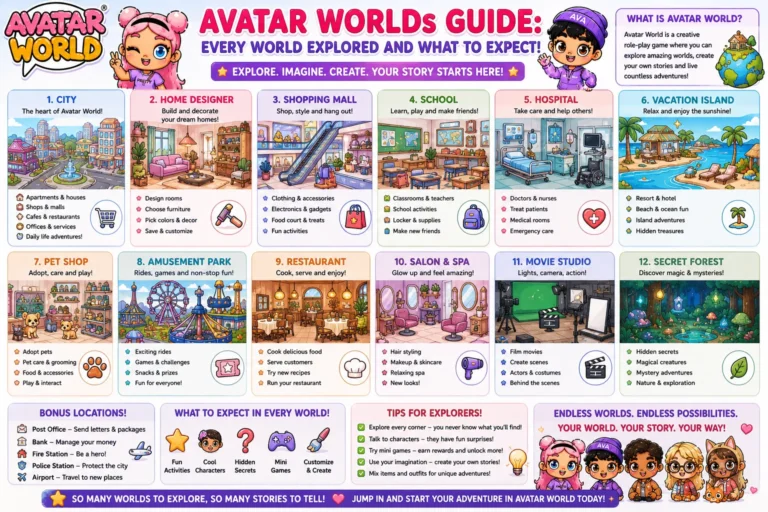 Avatar World Worlds Guide