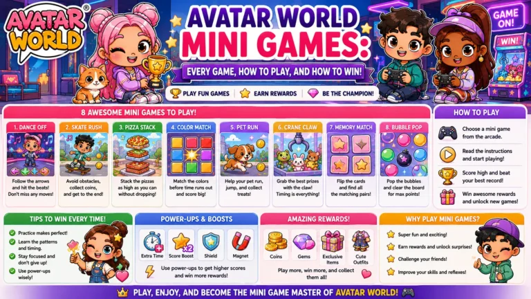 Avatar World Mini Games