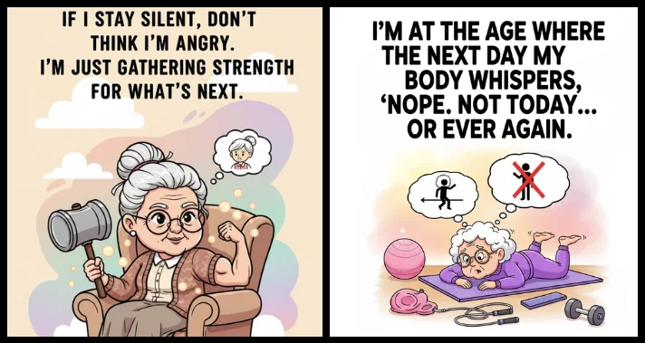 20 New Illustrations Based On Old Age Women and Their Funny Little Worries