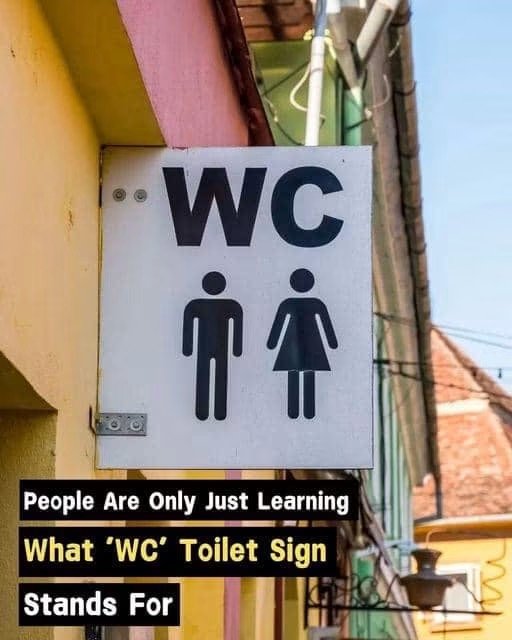 People Are Only Now Figuring Out What The WC Toilet Sign Means 